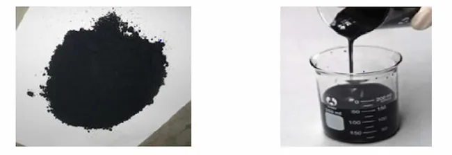 Carbon nanotubes powder (left), Carbon nanotubes conductive paste (right) (source: Golden Dragon Capital Limited - Carbon Nanotubes Industry Market Research Report)