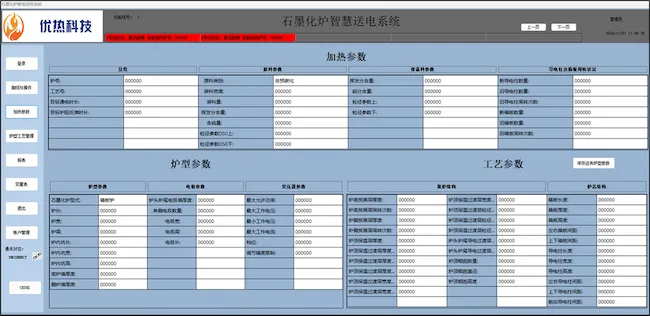 Hunan Youre Technology Co., Ltd — Graphitisation furnace intelligent dashboard interface for anode material production